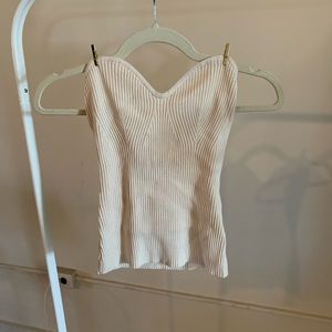 H&M sweetheart rib knit tube top, M